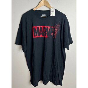 NWT Marvel Black T-Shirt Red Graphic Size XL Cotton Men’s